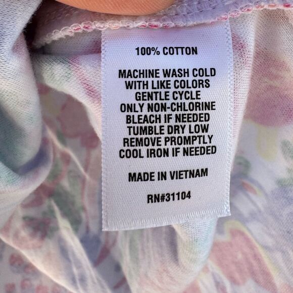 Kim Rogers Womens Perfectly Soft Vibrant Multi Color 100% Cotton T Shirt Top XXL - Picture 5 of 5